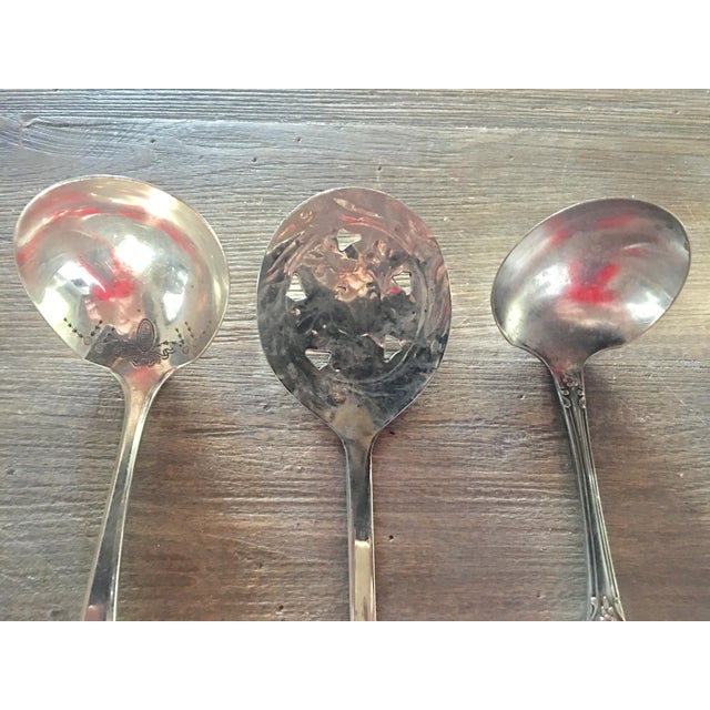 Antique Silver Plate Serving Utensils Set of 5 Chairish