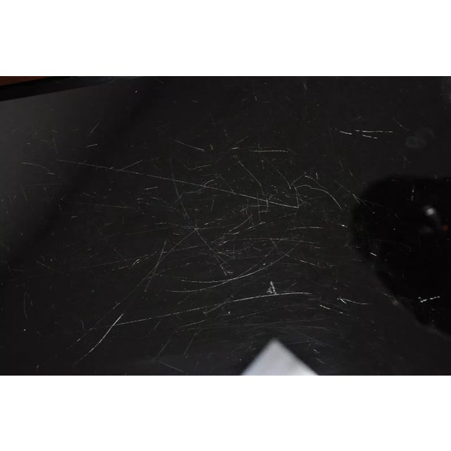 Wood James Mont Mid Century Modern Mahogany & Glass Top Art Deco Nesting Side Tables - Set of 3 For Sale - Image 7 of 12