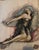Carl H. Berberich, Lady on Cushion, Verso Lady in Fur Coat, Nude, 1926, Gouache For Sale - Image 9 of 13