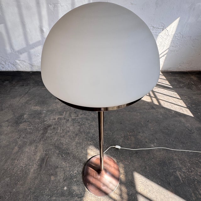 Hungarian Brass Floor Lamp attributed to Iparmuveszeti Vallalat, 1960s For Sale - Image 6 of 8