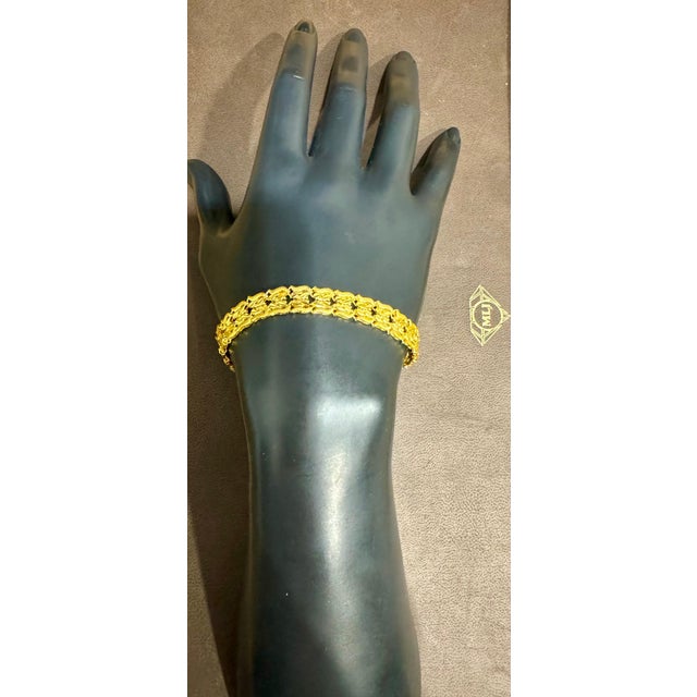 Multi Link 24 Karat Pure Yellow Gold Solid Bracelet, 15.4 Gm, Unisex , 7 INCH For Sale - Image 17 of 18