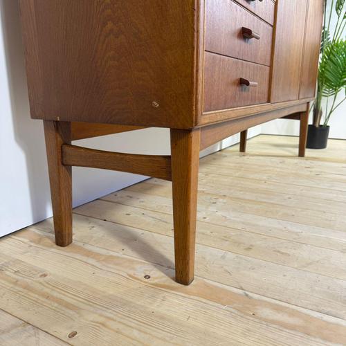 Wood Tall Mid-Century Modern Scandinavian Teak Sideboard, 1960s For Sale - Image 7 of 12