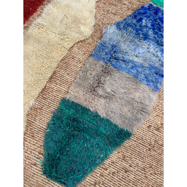 Contemporary Moroccan Mrirt Wool Rug, Handwoven Abstract Berber Area Rug, Organic Modern Designer Carpet, 89" X 118" For Sale - Image 6 of 11