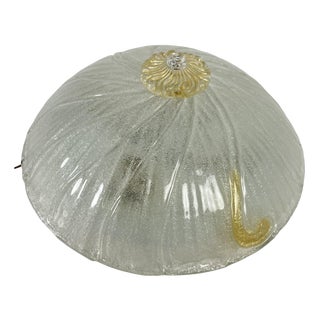 Venetian Ceiling Light with 4 Lights in Grit Murano Glass, 1980s For Sale