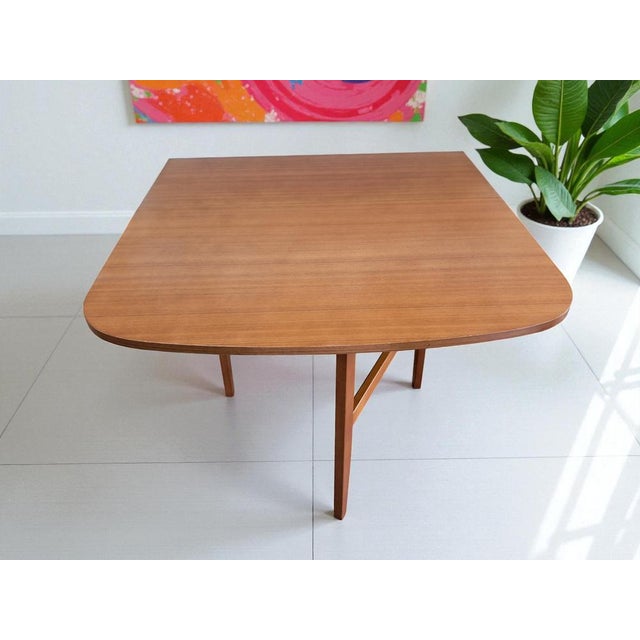 Vintage Dining Table in Teak with Drop Leaf, 1970 For Sale - Image 6 of 16