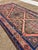 Textile 1940s Vintage Embroidery Persian Soumak Rug With Geometric Pattern For Sale - Image 7 of 9