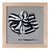 Festive Gift Small Framed Ribbon Acrylic Painting With Stripes, Black & White Minimal Contemporary For Sale