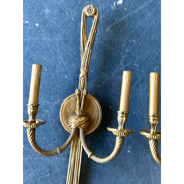 Vintage Regency Swag Light Sconce - A Pair For Sale - Image 4 of 9