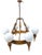 Goldenrod Art Deco Hanging Lamp, 1950s For Sale - Image 8 of 11