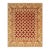 6x9 Coral Hand-Knotted Wool Linked Rosettes Geometric Modern Carpet Rug For Sale