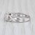 Modern 0.27ctw Diamond Flower Clusters Ring 14k White Gold Size 6 Stackable Bridal For Sale - Image 3 of 8