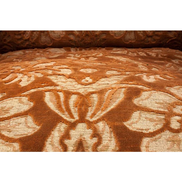 Silk Velvet Lounge Chair, 1900s For Sale - Image 3 of 12