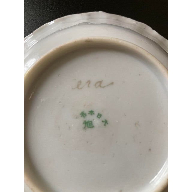 Art Nouveau Gold Porcelain Iris Design Catchall Bowl For Sale - Image 12 of 18