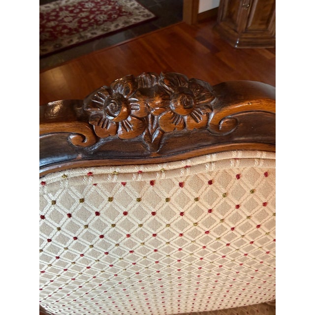 Eggshell Vintage Louis XV Armchair For Sale - Image 8 of 12