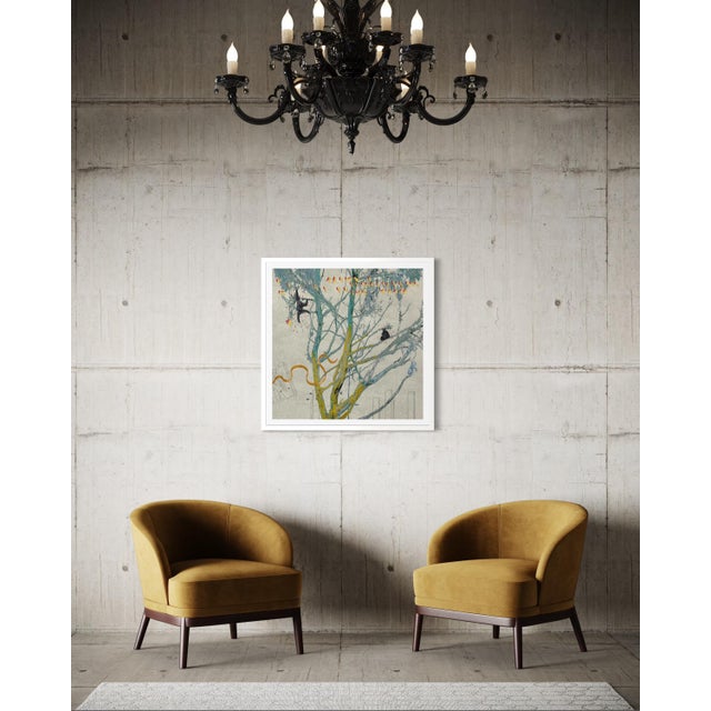 The Laughing Tree by Steve Moors 38"x38" Framed For Sale - Image 4 of 9