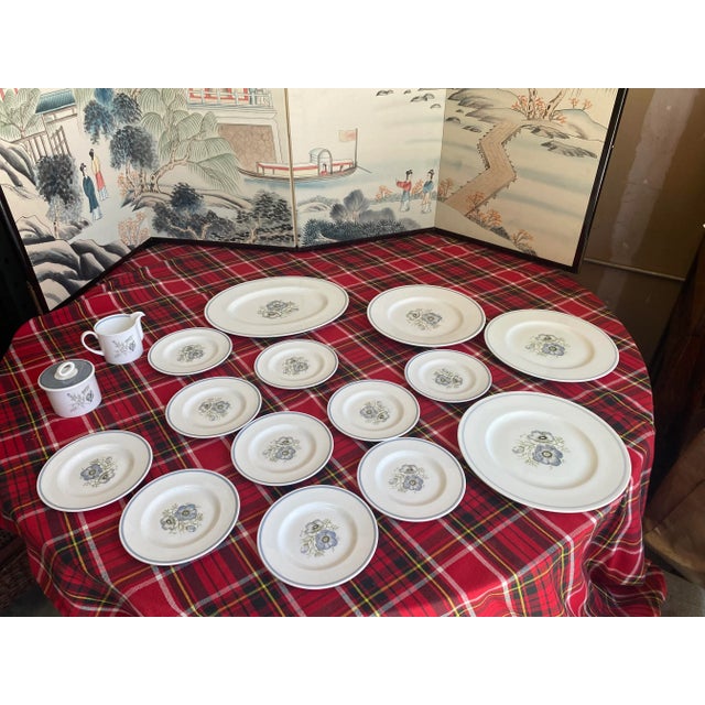 1970s Asian Style Hand-Painted Dish Set - 17 Pieces For Sale - Image 10 of 10