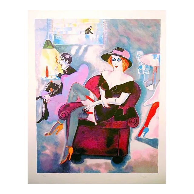 Earl Linderman "Hotel Paradise" Hand Signed & Numbered Serigraph For Sale