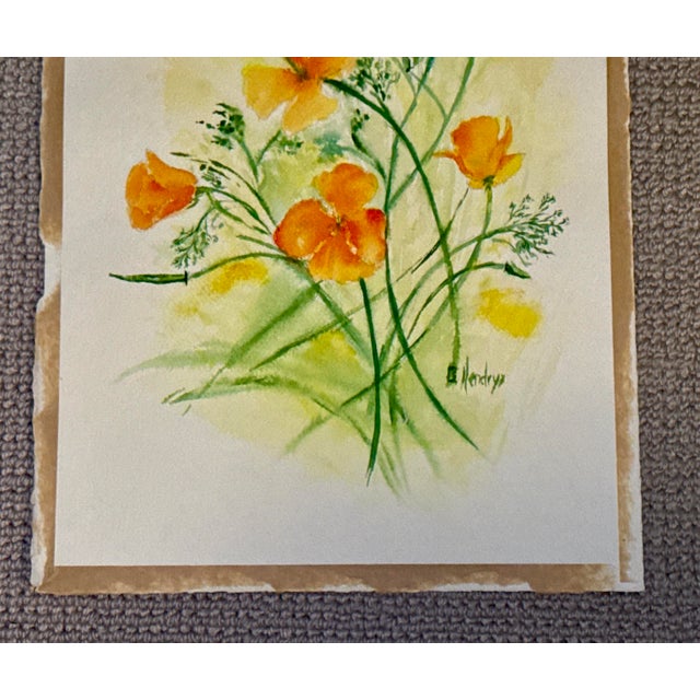 Yellow Daffodils, Original Watercolor, Signed For Sale In New York - Image 6 of 9