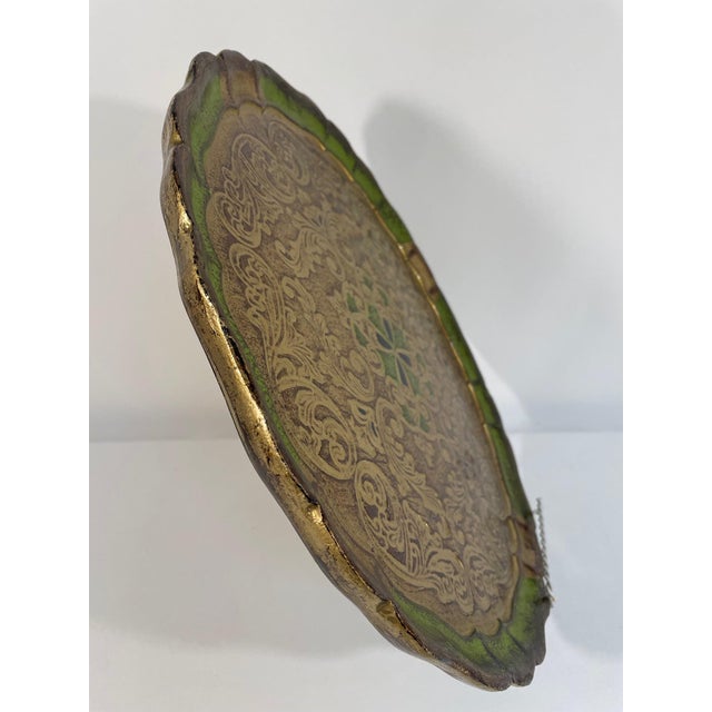 Florentine Large Vintage Italian Florentine Gilded Decorative Tray For Sale - Image 4 of 15