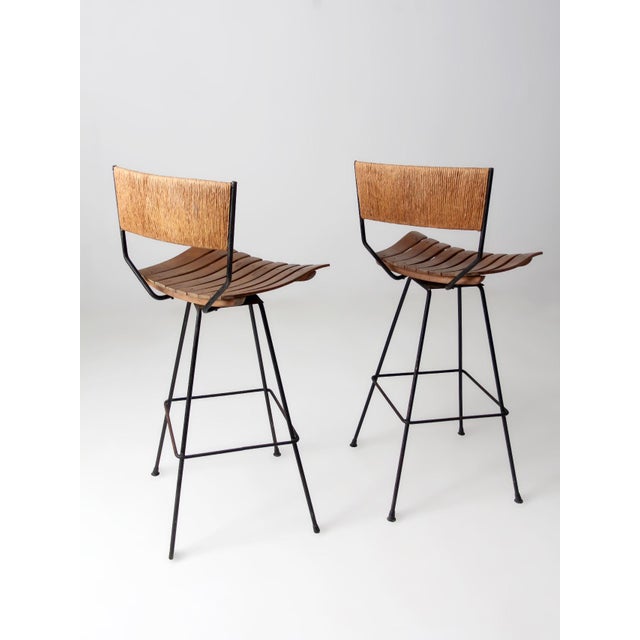 Mid-Century Stools Pair For Sale - Image 14 of 17