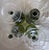 Late 20th Century Late 20th Century Mid-Century Modern Style Lustrous Olive Green & Clear Glass Stemmed Wine Goblets - Set of 4 For Sale - Image 5 of 7