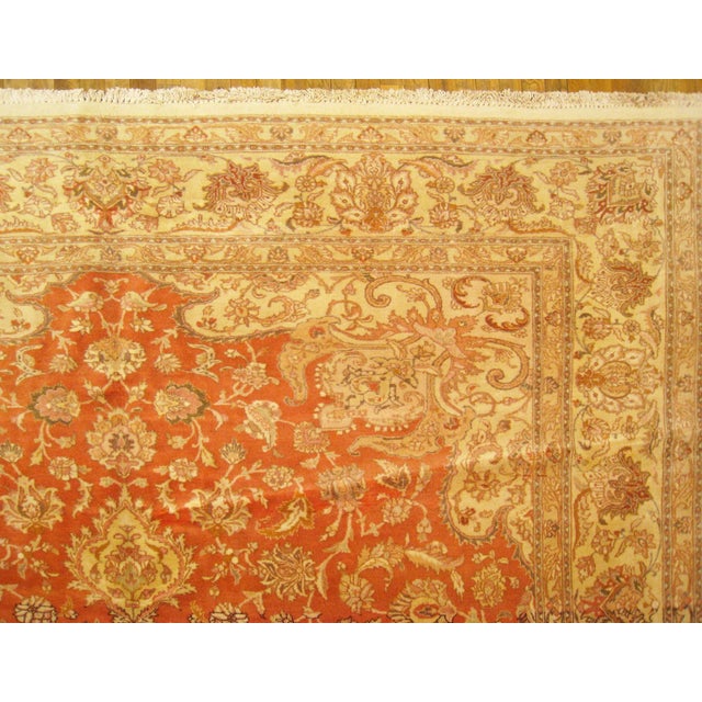 Persian Vintage Persian Decorative Oriental Tabriz Rug in Large Size For Sale - Image 3 of 12