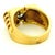 Vintage Modernist 18k Gold Architectural Diamond Ring, Size 8 For Sale - Image 4 of 12