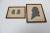 Set of two early silhouette portraits dated 1787 and 1782, respectively, by unknown maker in nice period tiger maple...