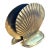 1980s Brass Sea Shell Bookends by Andrea Sadek - A Pair For Sale