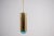 Italian Pendant Lamp in Brass and Blue Art Glass from Ghirò Studio For Sale - Image 6 of 10