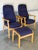 Blue Bentwood High Back Lounge Chairs With Ottoman Set of 3 Vintage Mid-Century Modern 1970s For Sale - Image 8 of 11