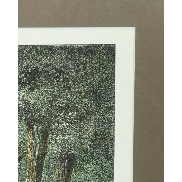 Vintage Gilt Faux Bamboo Framed French Indochina Landscape Print - British Colonial Style For Sale - Image 12 of 12