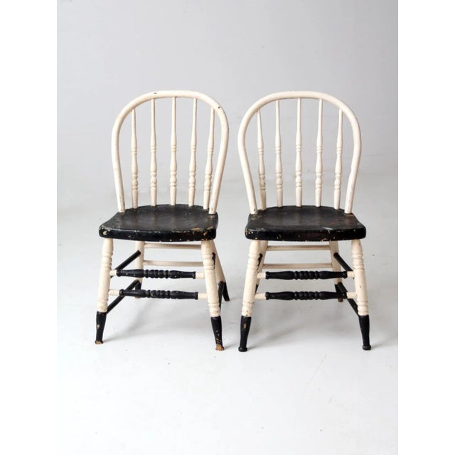 Antique Painted Windsor Chairs Pair For Sale - Image 13 of 13
