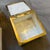 Metal 1970s Mid-Century Modern Mother Pearl Lucite and Brass Italian Smoking Set For Sale - Image 7 of 11