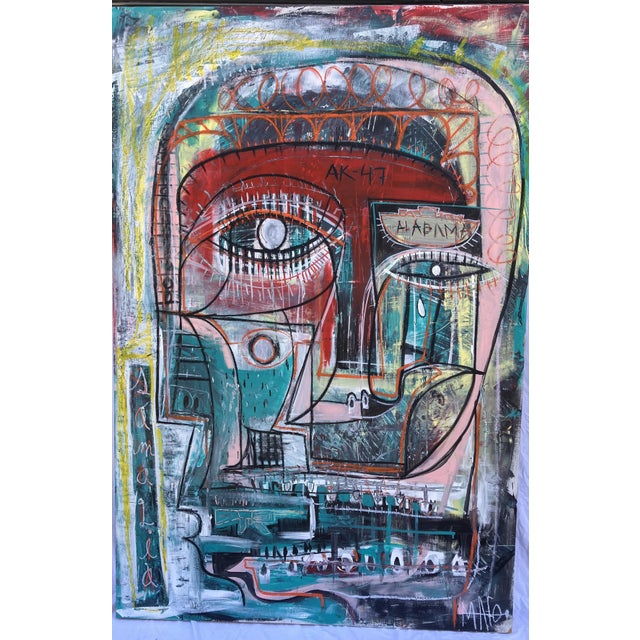 Artist: Nico Amortegui (b. Bogotá, Colombia) Title: Alabama Medium: Acrylic on plywood (a classic substrate of Amortegui’s...