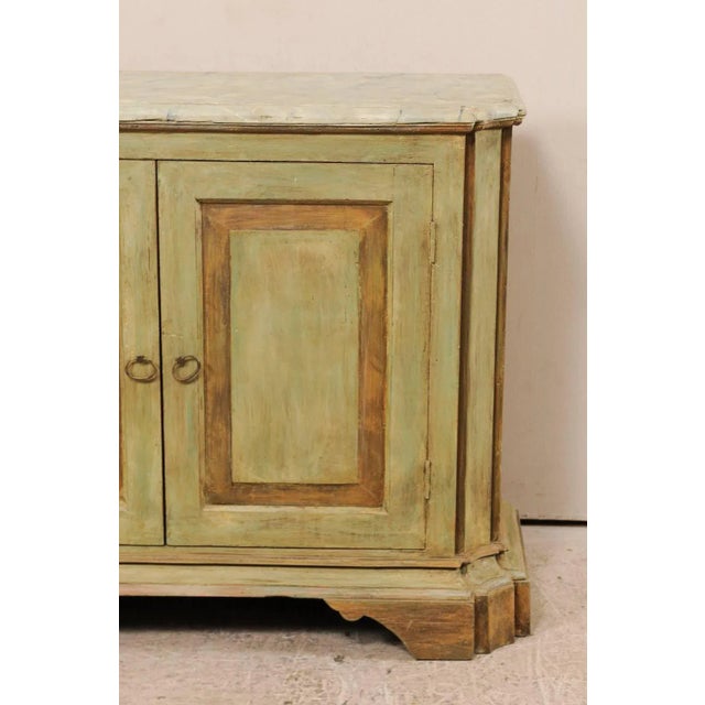 Vintage Italian Style Two-Door Painted Wood Buffet For Sale - Image 4 of 10