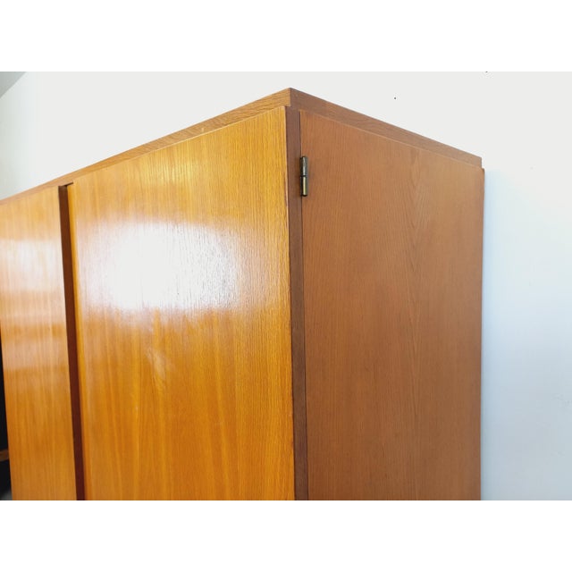 Vintage Oak Wardrobe, 1960s For Sale - Image 4 of 14