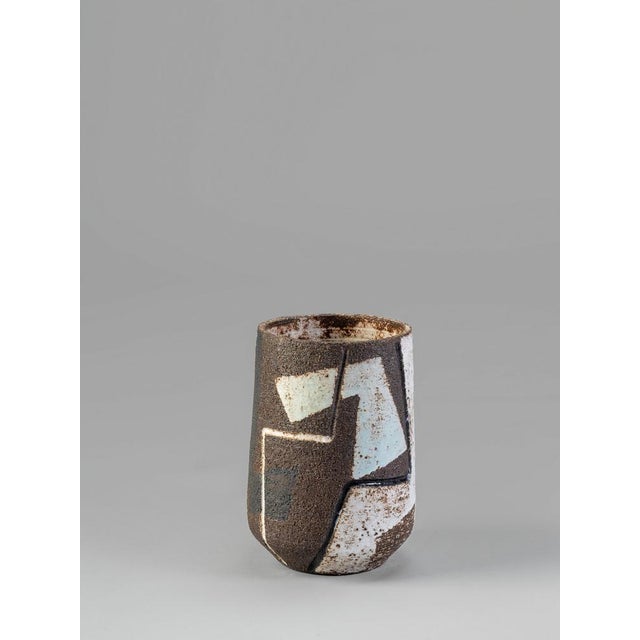 Mid-Century Modern Glazed Stoneware Vase from Zaalberg Holland, 1950s For Sale - Image 3 of 14