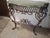 Early 19th Century Ornate Vintage Wrought Iron & Green Marble Entryway/Foyer Table For Sale - Image 5 of 7