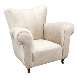 Italian Beech Lounge Chair, 1950s For Sale