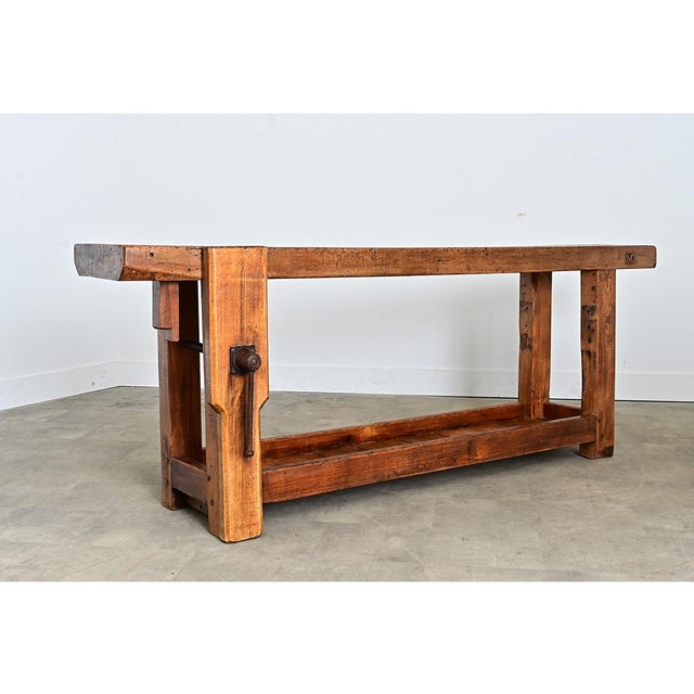 French 19th Century Oak & Beech Artisan's Workbench For Sale - Image 12 of 12