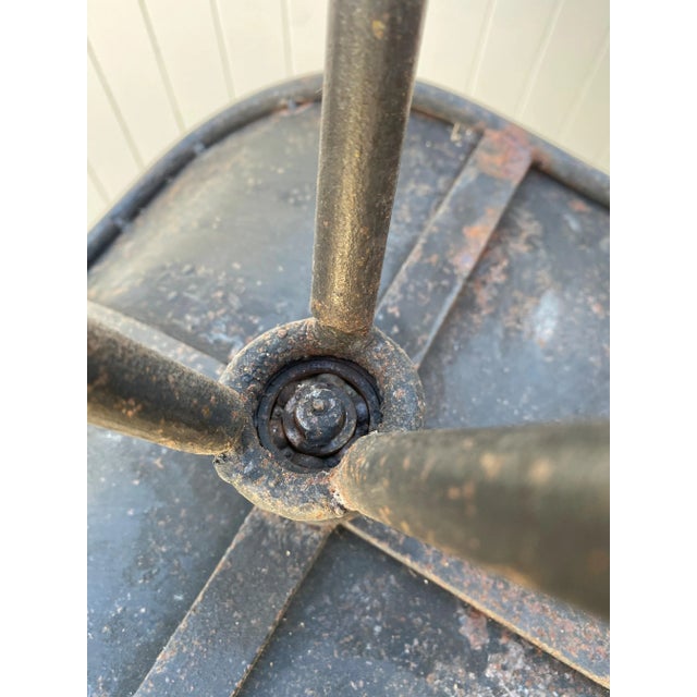 Industrial Metal Swivel Bar Stools, 1950s, Set of 2 For Sale - Image 11 of 18