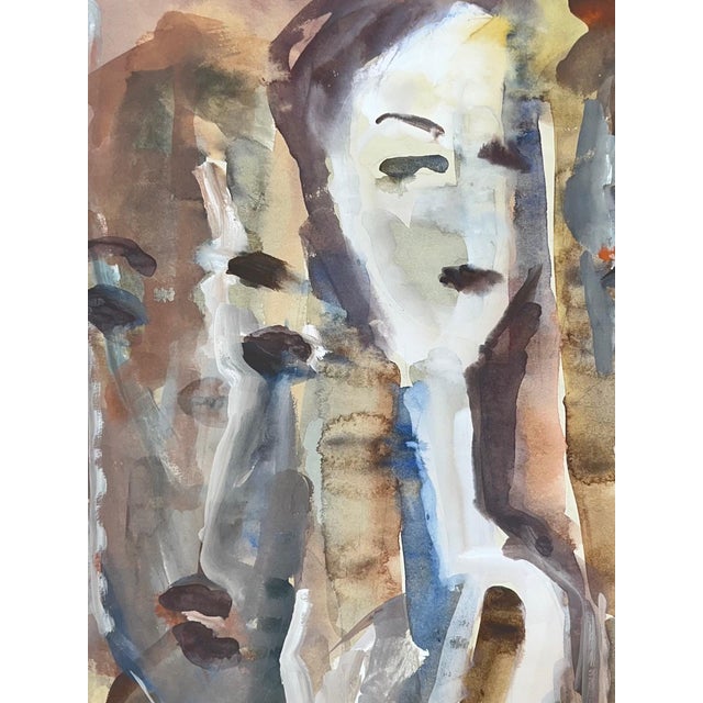 1990s Gilbert Pauli, Question, Watercolor on Paper, 1997 For Sale - Image 5 of 9