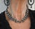 Mid 20th Century Artisan Hand Crafted Chunky Sterling Silver Chain Choker Necklace Mexico For Sale - Image 16 of 16
