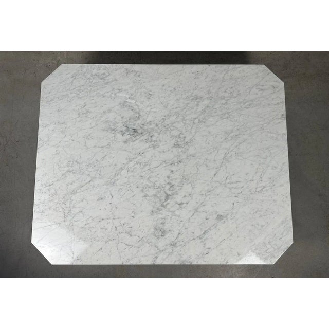 Beautiful high-quality vintage design coffee table in Carrara marble. Still in very nice condition (no cracks or chips)....