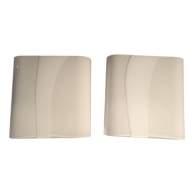 Murano Glass Wall Lamps, Italy, 1970s, Set of 2 For Sale