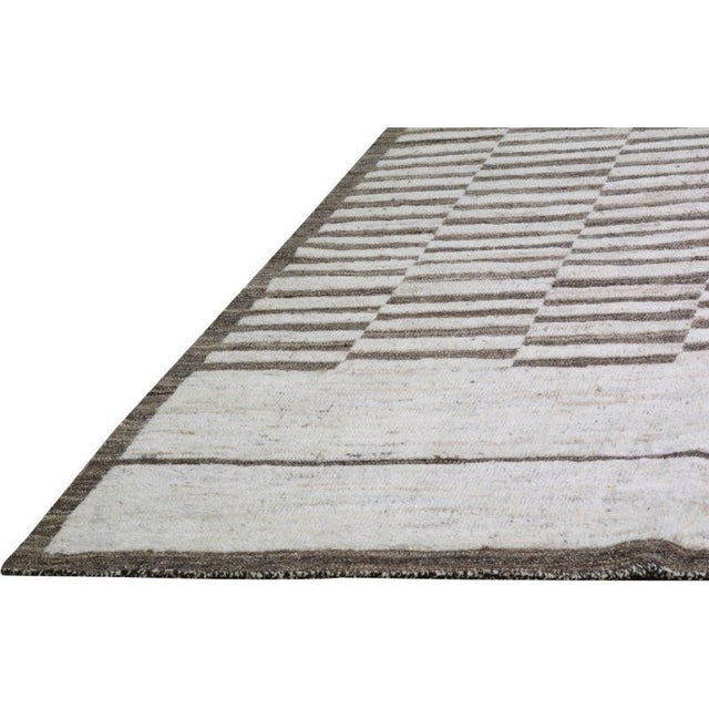 1990s Moroccan Azilal Hand Knotted Wool Rug,10'3"X14'5" For Sale - Image 5 of 6