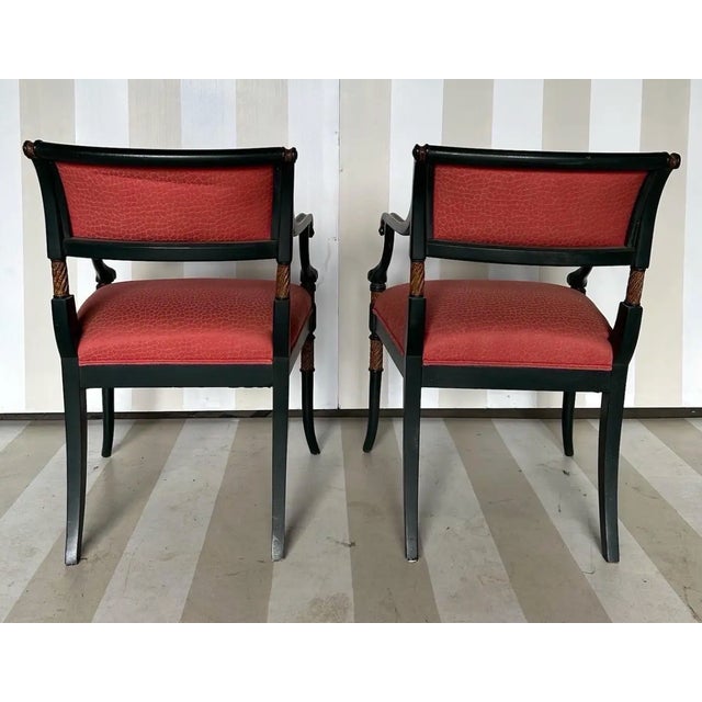 Early 20th Century Chic Pair of Regency Style Armchairs For Sale In Richmond - Image 6 of 10