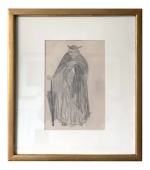 Framed Figurative Drawing by Robert Henri Ashcan School