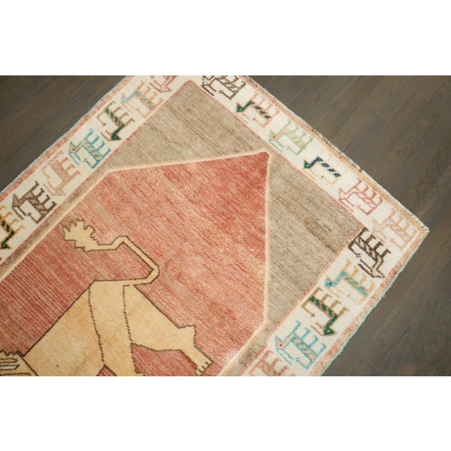 Vintage Lion Persian Gabbeh rug no. j5143 For Sale - Image 4 of 9